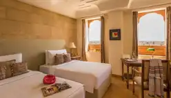 Suryagarh Rooms Fort Room Twin Bedroom 1