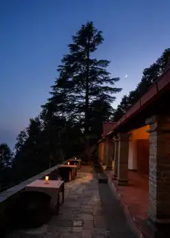 Lodge Outdoor Seating Mary Budden Estate Binsar Accommodation