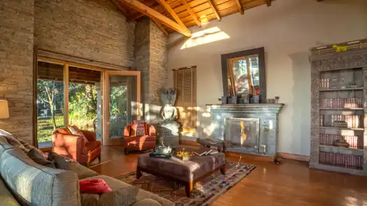 Lodge 2 Living Room Mary Budden Estate Binsar Accommodation