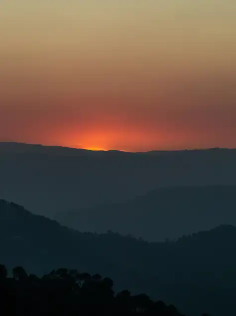 Sunset Mary Budden Estate Binsar Spaces