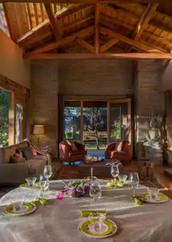 Lodge 2 Dining Room Mary Budden Estate Binsar Accommodation